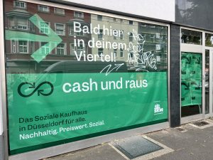 Ladenlokal von cash und raus bilk auf der Brunnenstraße 59